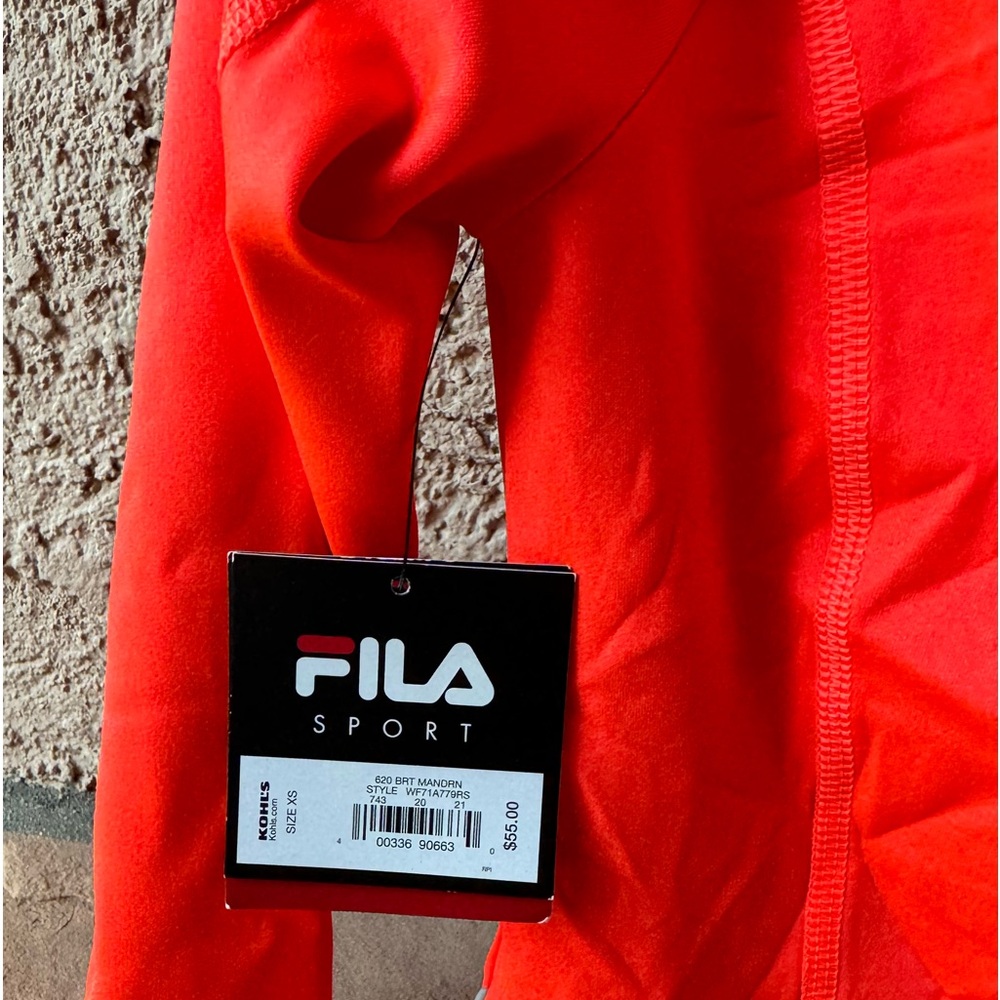 Activewear Fila Sport Bright Mandarin Long Sleeve Top - Picture 5 of 8